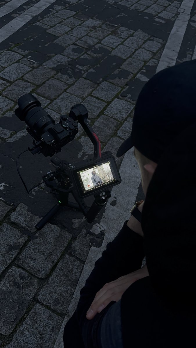 Tournage Orion Studio : caméra sur stabilisateur et retour image